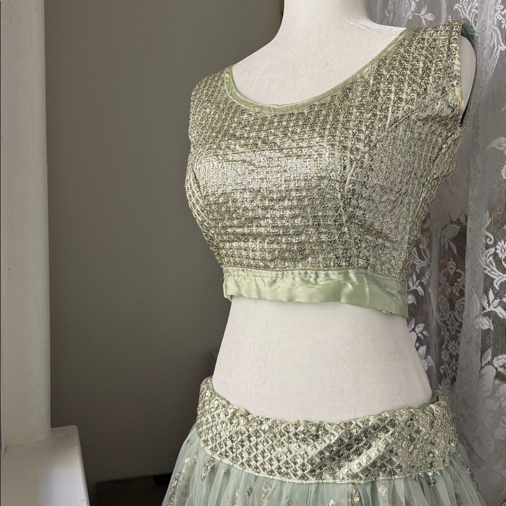 Light green Lehenga set